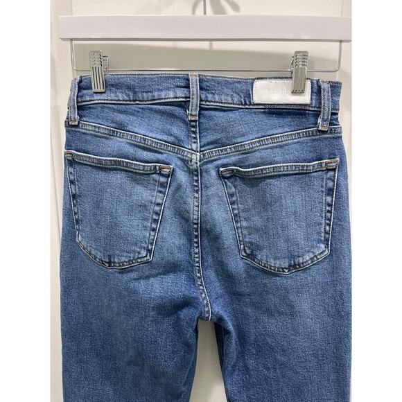 RE/DONE High-Rise Stovepipe Jeans with Raw-Edge Hem Sz 28 - Picture 9 of 11